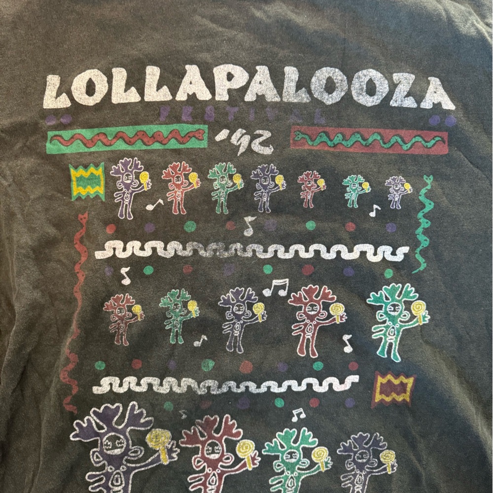 Abercrombie & Fitch Lollapalooza Graphic Tee - Black and Multicolor